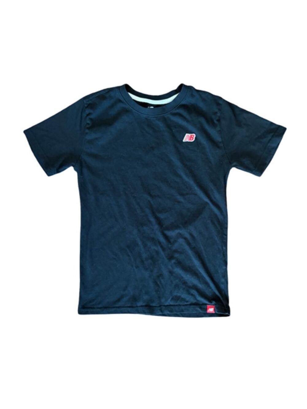 New Balance Boys T-Shirt Size Large 14/16 Black Logo Athletic Tee